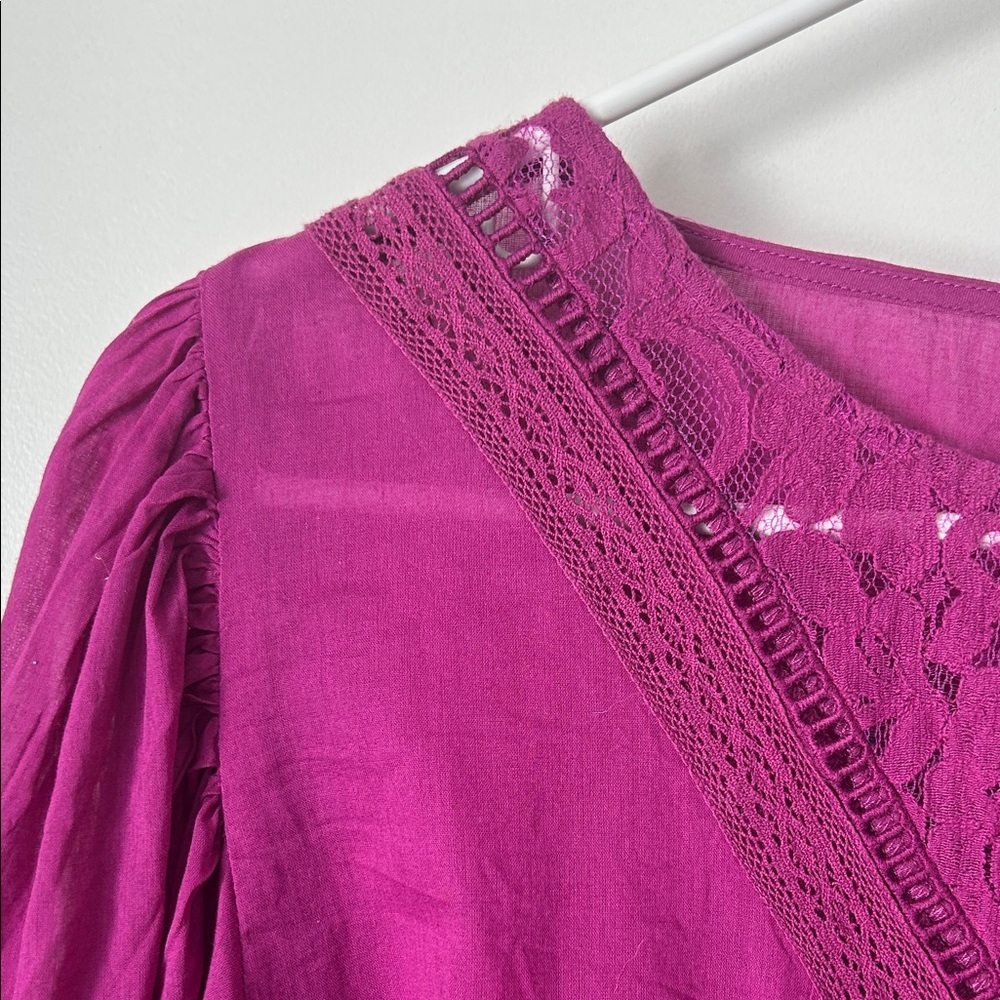 FARM rio for Anthropology Cotton Magenta Top Size Small - Picture 8 of 13